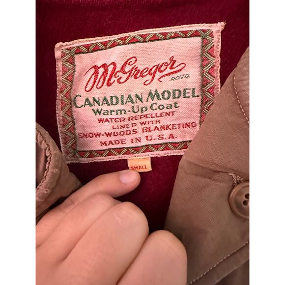 Vintage McGregor Canadian Model Wool Lined Utility Vest Small USA Made - Picture 3 of 3